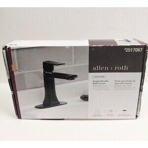 Allen + Roth Dunmore Matte Black Single Handle 1-Handle Bath Faucet *New*
